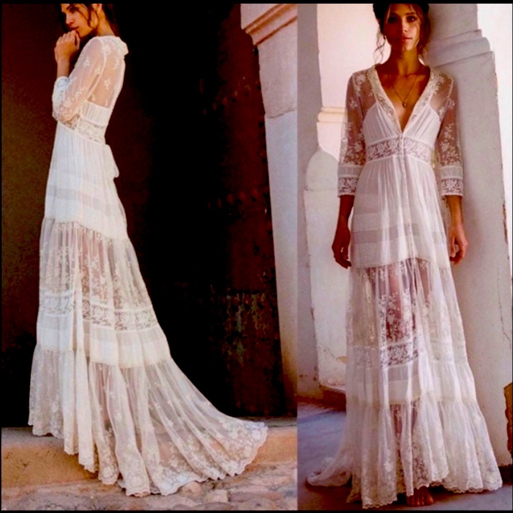 SOLD!  FINAL SALE NWT Spell Designs Evangeline Bridal Gown wedding size XS.